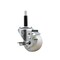 Service Caster 3'' Nylon Swivel 3/4'' Expanding Stem Caster with Brake SCC-EX20S314-NYS-TLB-34 - alternate 1